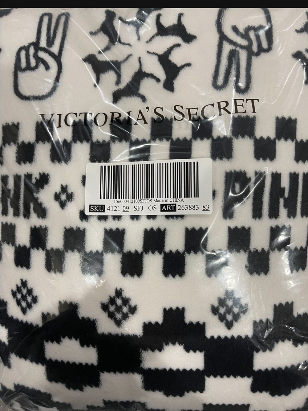 Victoria's Secret pink Sherpa blanket